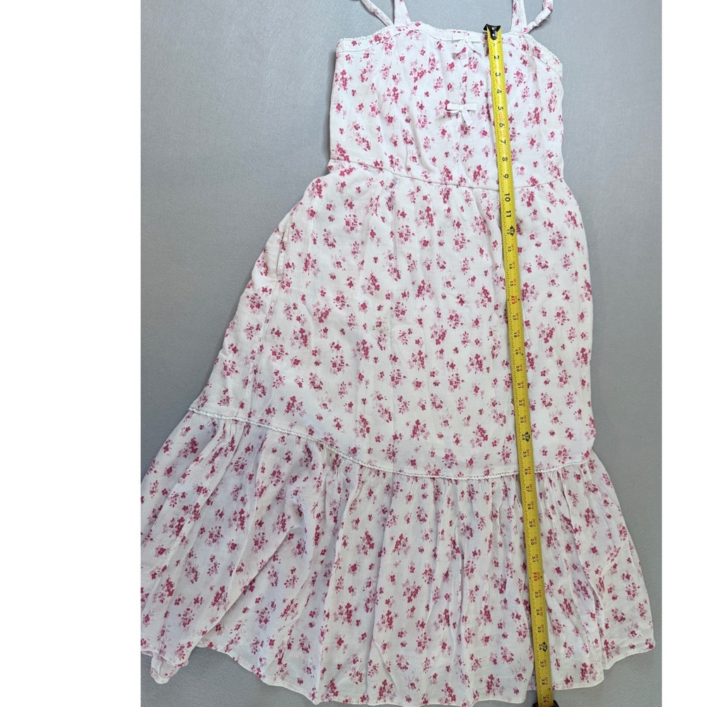 Abercrombie Kids Floral Maxi Dress Pink White Girls Size 15/16 - Picture 4 of 6